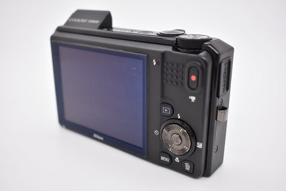 Nikon Coolpix S9100 Compact Digital Camera 12.1 MP 18x Zoom Black English