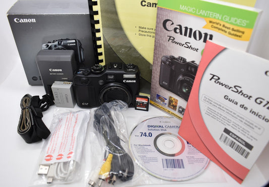 Canon PowerShot G12 Digital Camera 10.0MP 5x Optical Zoom Bundle - Fully Tested