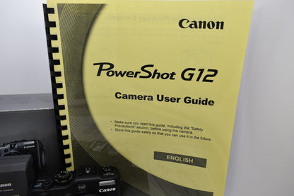 Canon PowerShot G12 Digital Camera 10.0MP 5x Optical Zoom Bundle - Fully Tested