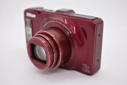 Nikon COOLPIX S9300 Compact Digital Camera Red 16.0MP Optical Zoom 18x - Tested