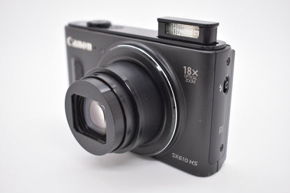 Canon PowerShot SX610 HS Black Digital Camera Bundle - FULLY TESTED WORKING ✅