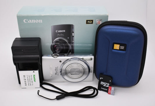 Canon PowerShot ELPH 150 IS Digital Camera Silver 10x Zoom Complete - Tested ✅