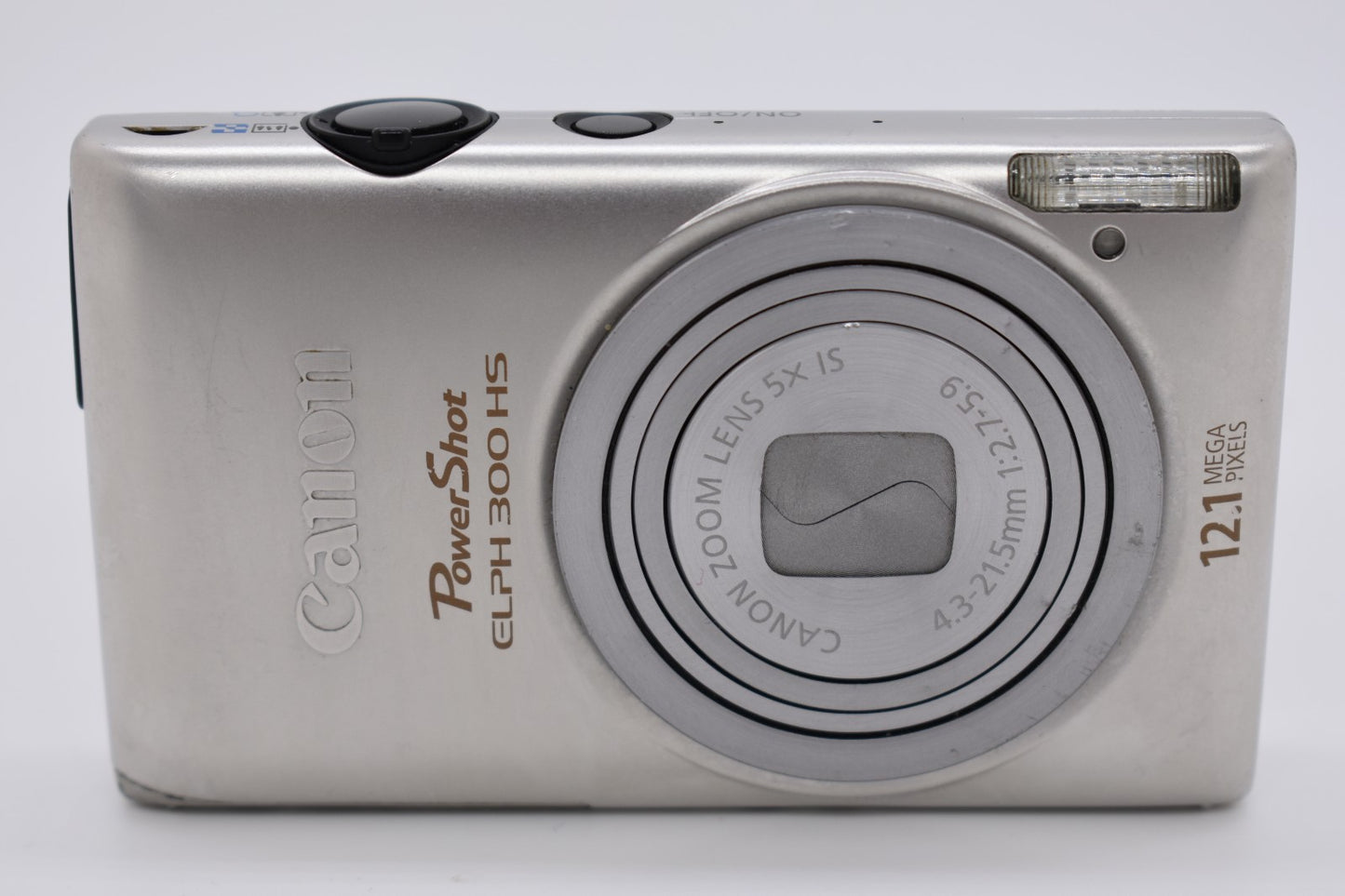 Canon PowerShot ELPH 300 HS 12.1MP Silver Digital Camera Complete