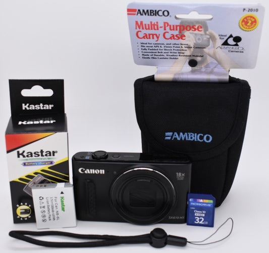 Canon PowerShot SX610 HS Black Digital Camera Bundle - FULLY TESTED WORKING ✅