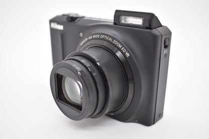 Nikon Coolpix S9100 Compact Digital Camera 12.1 MP 18x Zoom Black English