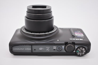 Nikon COOLPIX S9500 18.1MP Compact Digital Camera Black Bundle - FULLY TESTED ✅