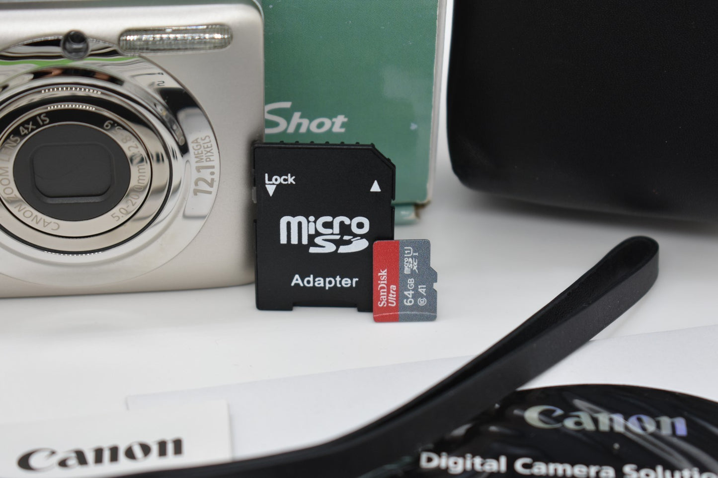Canon PowerShot ELPH 100 HS Digital Camera Silver Complete - FULLY TESTED ✅