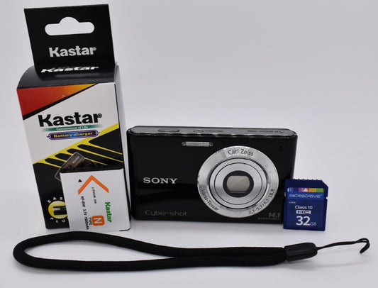 Sony Cyber-Shot DSC-W330 14.1MP 4x Optical Zoom Digital Camera Black - TESTED ✅