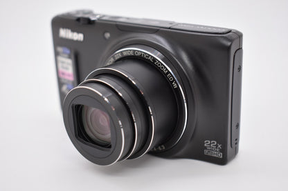 Nikon COOLPIX S9500 18.1MP Compact Digital Camera Black Bundle - FULLY TESTED ✅