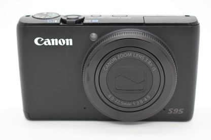 Canon PowerShot S95 10.0MP Digital Black Camera Complete - FULLY TESTED WORKS ✅