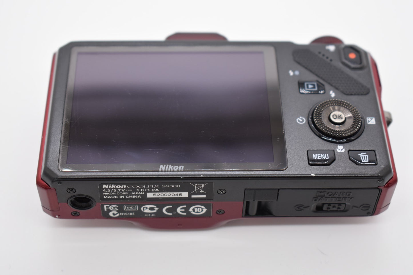 Nikon COOLPIX S9300 Compact Digital Camera Red 16.0MP Optical Zoom 18x - Tested