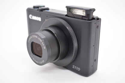 Canon PowerShot S110 12.1MP Black Digital Camera Bundle Complete - Tested Works✅