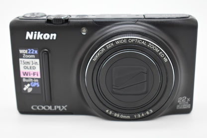 Nikon COOLPIX S9500 18.1MP Compact Digital Camera Black Bundle - FULLY TESTED ✅